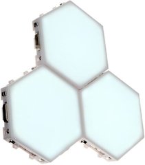 Настінний LED світильник різнокольоровий сенсорний Соти Набір 3 шт · Модульна світлодіодна лампа з пультом кольорова