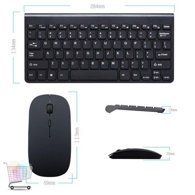 Ультратонкая беспроводная клавиатура + оптическая мышь для планшета /смартфона /SmartTV /ПК