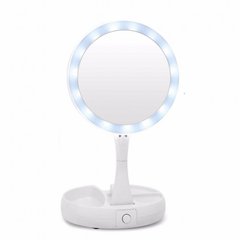 LED зеркало для макияжа My FoldAway Mirror Зеркало с органайзером для косметики и аксессуаров