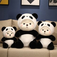 Плюшевый Медвежонок Панда в костюмчике с съемным капюшоном · Детская мягкая игрушка Мишка, 80 см