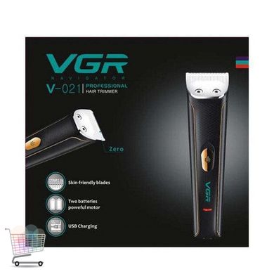 Електрична машинка для стрижки волосся VGR V-021 акумулятор + USB зарядка