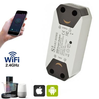 Wi-Fi реле для умного дома Smart Home 10А ∙ Умный вай фай смарт выключатель с управлением через приложение iOS / Android