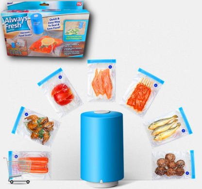 Бытовой мини вакуматор / Вакуумный упаковщик для еды Vacuum Sealer Always Fresh