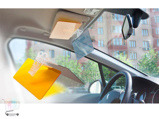 Антибликовый козырек для автомобиля HD Vision Visor Clear View, защита от солнца, фонарей, фар PR1
