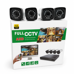 DVR комплект видеонаблюдения Full CCTV AHD 1080P белый &bull; Набор камер с видеорегистратором для охраны дома, магазина, офиса и склада