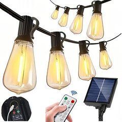 Светодиодная гирлянда 10 м 25 LED автономное питание от солнца &bull; Садовое и уличное LED освещение с дистанционным управлением 1200 mAh
