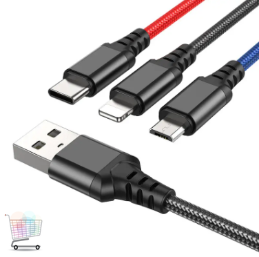 Кабель HOCO X76 Combo 3-in-1 Lightning / Micro-USB / Type-C ∙ Зарядный универсальный USB провод шнур 3 в 1 для зарядки Android / iPhone