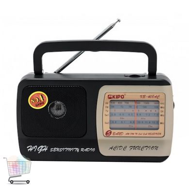 Портативное радио на батарейках KIPO KB 408 /Радиоприемник + от сети 220