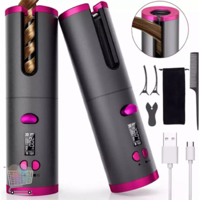 Автоматична плойка – стайлер Ramindong Hair curler WM-002 для завивки укладання волосся у локони, керамічна з USB зарядкою