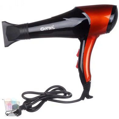 Фен для волос Gemei GM-1786 с насадкой-концентратором, 2600W