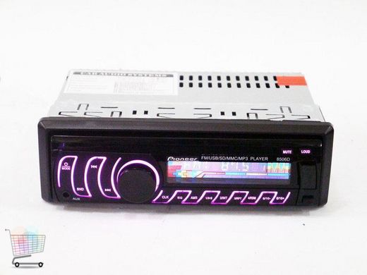 Автомагнитола Pioneer 8506D Usb + RGB подсветка + Fm + Aux + съемная панель PR4