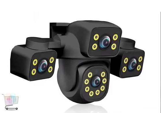 Вулична потрійна IP-камера з широким оглядом Wi-Fi 12MP ∙ Потрійна камера для зовнішнього відеоспостереження Wi-Fi 12MP