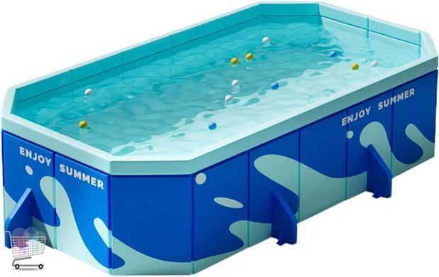 Портативный складной бассейн Pool 318&times;183&times;50 см KAR107 &bull; Просторный летний бассейн для детей и взрослых с лёгкой установкой