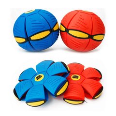 Детский игровой мяч-трансформер Flat Ball Disc ∙ Складной мяч флэтбол с подсветкой для фрисби и активных игр