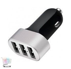 Сетевой адаптер CAR USB 3 USB, блок питания, переходник от прикуривателя PR1