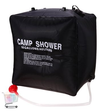 Портативный переносной душ-резервуар с солнечным подогревом Camp Shower для походов и кемпинга на 40 литров