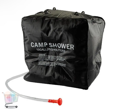 Портативний переносний душ-резервуар із сонячним підігрівом Camp Shower для походів та кемпінгу на 40 літрів
