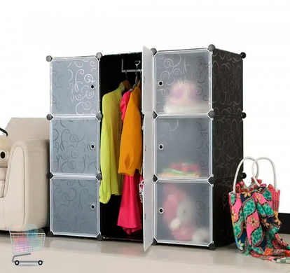 Складной шкаф Storage Cube Cabinet MP 39-61 Пластиковый шкаф – органайзер для вещей, 110х110х35 см