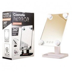 Зеркало для макияжа Mirror 360 Rotation Angel с LED подсветкой и сенсорным управлением