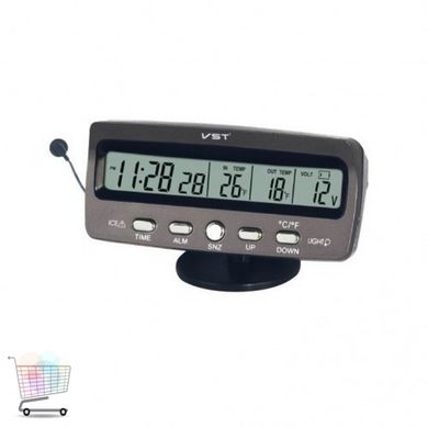 Автомобильные часы с термометр и вольтметром VST 7045v CG10 PR3