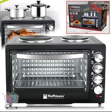 Многофункциональная настольная печь Hoffmans HM-753 55L 2000W &bull; Универсальная электропечь для дома кухни и офиса