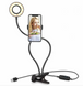 Набір блогера Гнучка кільцева LED лампа на прищіпці із тримачем телефону Professional Live Stream ∙ USB підключення