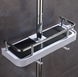 Регулируемая полка для ванной комнаты Shower Rack с отверстием для хранения душевого шланга