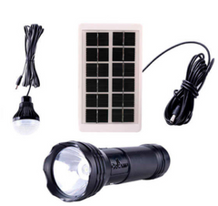 LED-фонарь CL-038 на солнечной батарее для кемпинга и аварийного освещения ∙ Комплект автономного освещения CL-038 с солнечной зарядкой