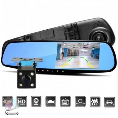 Автомобильный видеорегистратор-зеркало Blaсkbox DVR AK47 Pro с двумя Full HD камерами и функцией ночной съемки