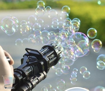 Игрушечный автоматический пистолет – пулемет для создания мыльных пузырей ∙ Генератор пузырей Bubble Gun с бутылкой для мыла BUBBLE BLASTER