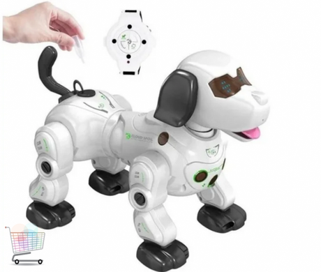 Собака - робот 777-602 Интерактивная игрушка Домашний питомец на радиоуправлении ∙ Пульт на руку в виде часов ∙ Подсветка ∙ Голосовое и сенсорное управление