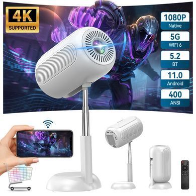 Мобильный проектор TS-6 с Android 13 для кино и презентаций ∙ Проектор TS-6 Android 13 с поддержкой Wi-Fi