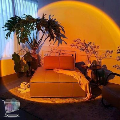 Лампа RGB Sunset Lamp з ефектом заходу сонця / світанку ∙ Проекційний USB світильник Rainbow Modern Bedroom
