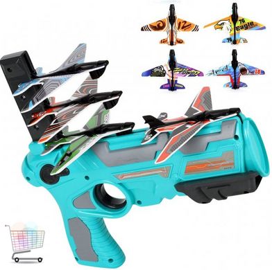 Детский игрушечный пистолет – катапульта с самолетиками Air Battle с летающими самолетами