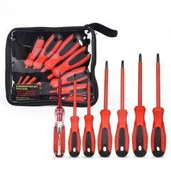 Набор из 7 диэлектрических отверток Screwdriver Set с удобным чехлом ∙ Профессиональный набор диэлектрических отверток Screwdriver Set
