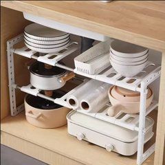 Полиця &ndash; трансформер під раковину Kitchen Rack 588 &middot; Стійка розсувна кухонна регульована з полицями для зберігання