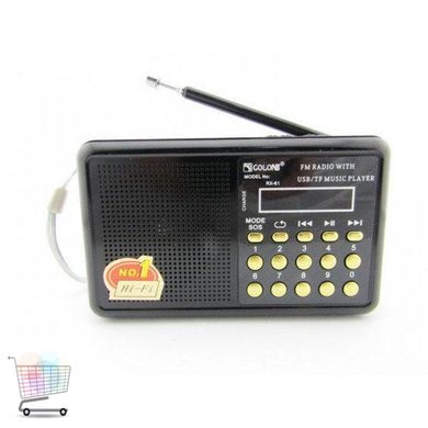 Радиоприемник, портативная акустика с фонариком RX-61 PR4
