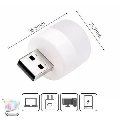 Компактна світлодіодна лампа-ліхтар USB LED LAMP 1W 6000K &bull; Світлодіодна міні-лампа USB з живленням від Power Bank або ноутбука 1W 6000K