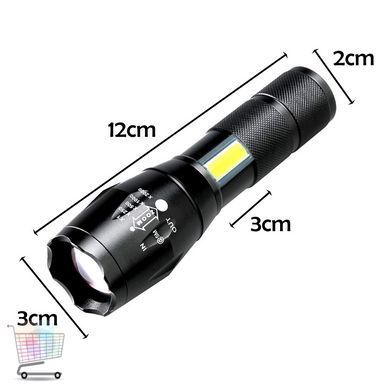 Компактный ручной фонарь BAILONG BL-29-T6 для дома и туризма ∙ LED фонарь с USB-зарядкой BL-29-T6