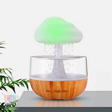 Капельный увлажнитель воздуха с эффектом дождя Rainy Mushroom · Аромадиффузор с ночником – светильником с подсветкой на 7 цветов