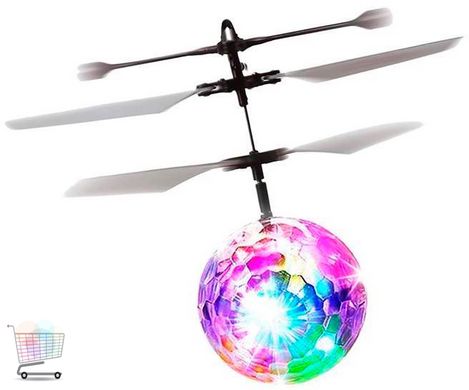 Сенсорный шар / Летающий мяч - вертолёт с подсветкой Crystal Ball