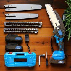 Беспроводная аккумуляторная мини-пила Chain Saw 6 и 8 &bull; Компактная цепная пила с двумя шинами