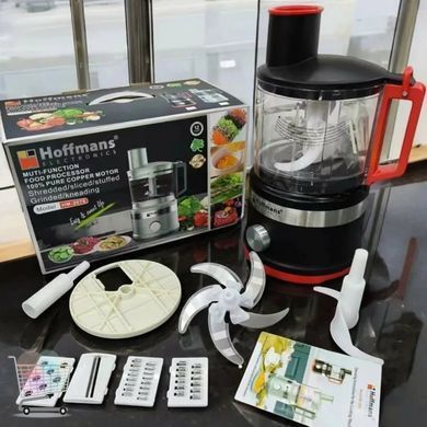 Кухонний подрібнювач Hoffmans HM-2076 &bull; Чопер 2,5 л 1000Вт для овочів та фруктів