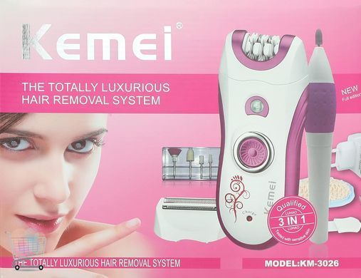 Многофункциональный электрический эпилятор Kemei KM-3066 ∙ Эпилятор 6 в 1 Kemei KM-3066 для бритья