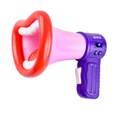 Детский громкоговоритель – мегафон с функциями изменения голоса и записи звука, голубой / розовый