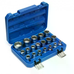 Комплект торцевых головок Kraft&Dele KD10348 1/2&Prime; 8&ndash;36 мм 21 шт &bull; 12-гранные насадки Kraft&Dele KD10348 в кейсе для авто, СТО, гаража и ремонта