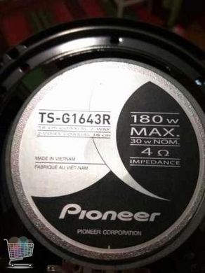 Автомобильная акустика, колонки Pioneer TS 1643 (180W) 2 полосные PR4