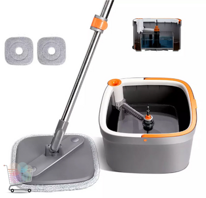 Комплект для миття підлог Mop with Bucket K10 ∙ Швабра з відром і віджимом ∙ Складна швабра