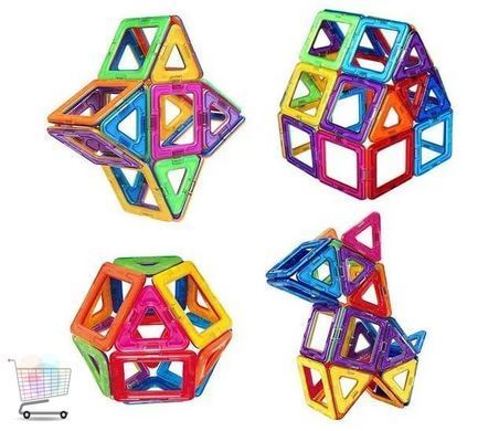 Магнитный конструктор Magic Magnet в чемодане, 72 деталей ∙ Детская 3D головоломка для создания объемных моделей
