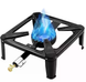Газовый таганок SGB-04D 40&times;40 см для казана &bull; Уличная одноконфорочная плита Gas Cooker SGB-04D с чугунной горелкой для приготовления пищи от баллона пропан-бутана